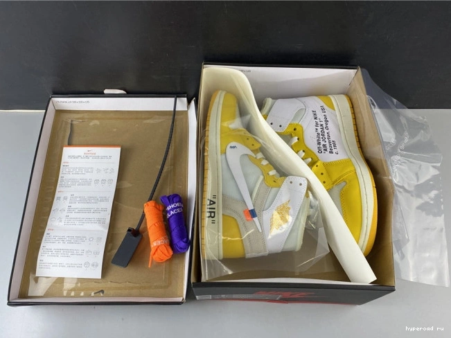 Powder AQ0818-149 x Off-White 1 Jordan Air White NRG Yellow-Cone Dark 1212